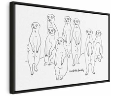 Artgeist Paveikslas - Animal Patrol (1-part) - Meerkats on Juodas and Baltas Background