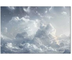 Artgeist Paveikslas - Astral Calm: Stars Scattered Over Delicate Clouds