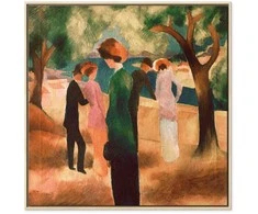 Artgeist Paveikslas - August Macke – Lady in Žalias Jacket