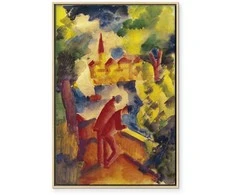 Artgeist Paveikslas - August Macke – Men on the Road by the Lake