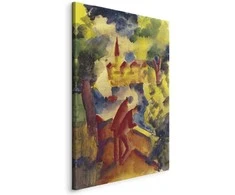 Artgeist Paveikslas - August Macke – Men on the Road by the Lake