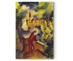 Artgeist Paveikslas - August Macke – Men on the Road by the Lake