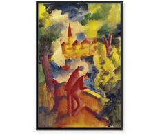 Artgeist Paveikslas - August Macke – Men on the Road by the Lake