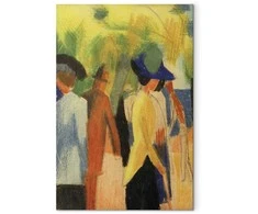 Artgeist Paveikslas - August Macke – Walker under trees (Walker in the park)