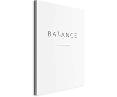 Artgeist Paveikslas - Balance of Words (1-part) - Juodas English Text on Baltas