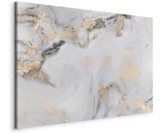 Artgeist Paveikslas - Baltas stone – elegant marble with golden reflections