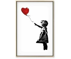 Artgeist Paveikslas - Banksy: Girl with Balloon (1 Part) Vertical