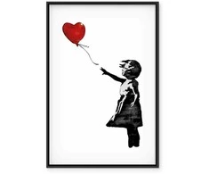 Artgeist Paveikslas - Banksy: Girl with Balloon (1 Part) Vertical