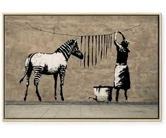 Artgeist Paveikslas - Banksy: Washing Zebra on Concrete (1 Part) Wide