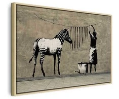Artgeist Paveikslas - Banksy: Washing Zebra on Concrete (1 Part) Wide