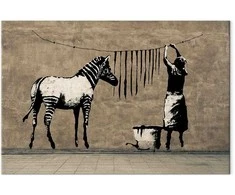 Artgeist Paveikslas - Banksy: Washing Zebra on Concrete (1 Part) Wide