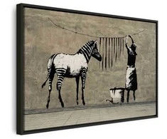 Artgeist Paveikslas - Banksy: Washing Zebra on Concrete (1 Part) Wide