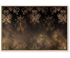 Artgeist Paveikslas - Baroque Ornaments in Patinated Gold and Browns: Retro Motif
