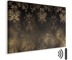 Artgeist Paveikslas - Baroque Ornaments in Patinated Gold and Browns: Retro Motif
