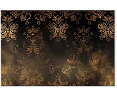 Artgeist Paveikslas - Baroque Ornaments in Patinated Gold and Browns: Retro Motif