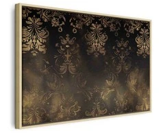 Artgeist Paveikslas - Baroque Ornaments in Patinated Gold and Browns: Retro Motif