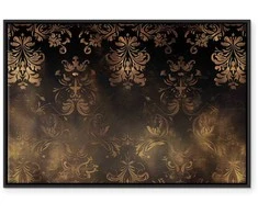 Artgeist Paveikslas - Baroque Ornaments in Patinated Gold and Browns: Retro Motif