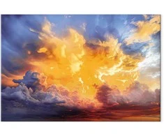 Artgeist Paveikslas - Beautiful Sunset - Clouds in Warm Shades