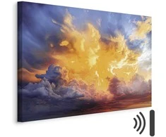 Artgeist Paveikslas - Beautiful Sunset - Clouds in Warm Shades