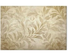 Artgeist Paveikslas - Botanical Motif with Leaves and Vines in Sand Colors