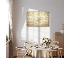 Artgeist Paveikslas - Botanical Motif with Leaves and Vines in Sand Colors