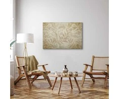 Artgeist Paveikslas - Botanical Motif with Leaves and Vines in Sand Colors
