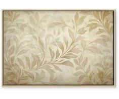 Artgeist Paveikslas - Botanical Motif with Leaves and Vines in Sand Colors