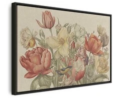 Artgeist Paveikslas - Bouquet of flowers on a cream background