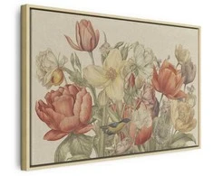 Artgeist Paveikslas - Bouquet of flowers on a cream background