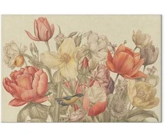 Artgeist Paveikslas - Bouquet of flowers on a cream background
