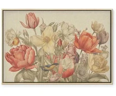 Artgeist Paveikslas - Bouquet of flowers on a cream background