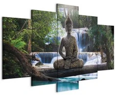 Artgeist Paveikslas - Buddha and waterfall