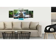 Artgeist Paveikslas - Buddha and waterfall