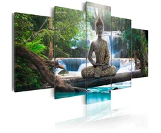 Artgeist Paveikslas - Buddha and waterfall
