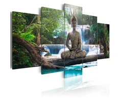 Artgeist Paveikslas - Buddha and waterfall