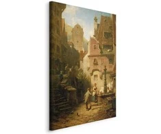 Artgeist Paveikslas - Carl Spitzweg – Well-Wisher Presenting Flowers