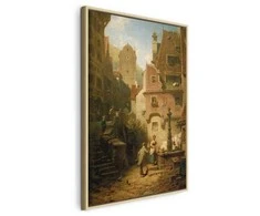 Artgeist Paveikslas - Carl Spitzweg – Well-Wisher Presenting Flowers