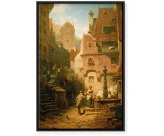 Artgeist Paveikslas - Carl Spitzweg – Well-Wisher Presenting Flowers