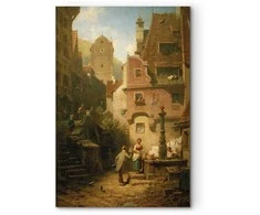 Artgeist Paveikslas - Carl Spitzweg – Well-Wisher Presenting Flowers