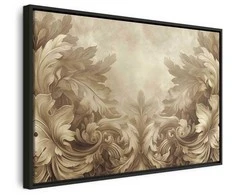 Artgeist Paveikslas - Carved Baroque Ornaments Rich Composition in Sepia Colors