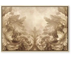 Artgeist Paveikslas - Carved Baroque Ornaments Rich Composition in Sepia Colors