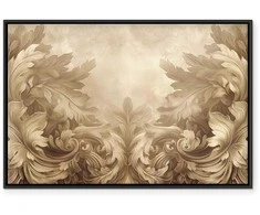 Artgeist Paveikslas - Carved Baroque Ornaments Rich Composition in Sepia Colors