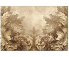 Artgeist Paveikslas - Carved Baroque Ornaments Rich Composition in Sepia Colors
