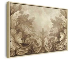 Artgeist Paveikslas - Carved Baroque Ornaments Rich Composition in Sepia Colors