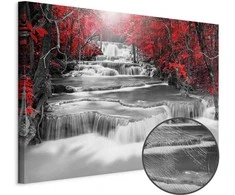 Artgeist Paveikslas - Cascade of Thoughts (1 Part) Wide Raudona