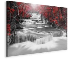 Artgeist Paveikslas - Cascade of Thoughts (1 Part) Wide Raudona