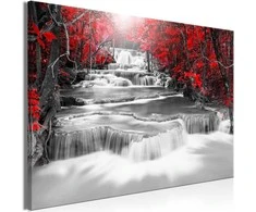 Artgeist Paveikslas - Cascade of Thoughts (1 Part) Wide Raudona
