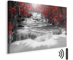Artgeist Paveikslas - Cascade of Thoughts (1 Part) Wide Raudona