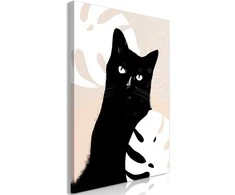 Artgeist Paveikslas - Cat in Monsteras (1 Part) Vertical