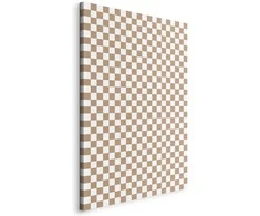 Artgeist Paveikslas - Checkerboard Pattern - Brown-Baltas Grid with a Subtle Noise